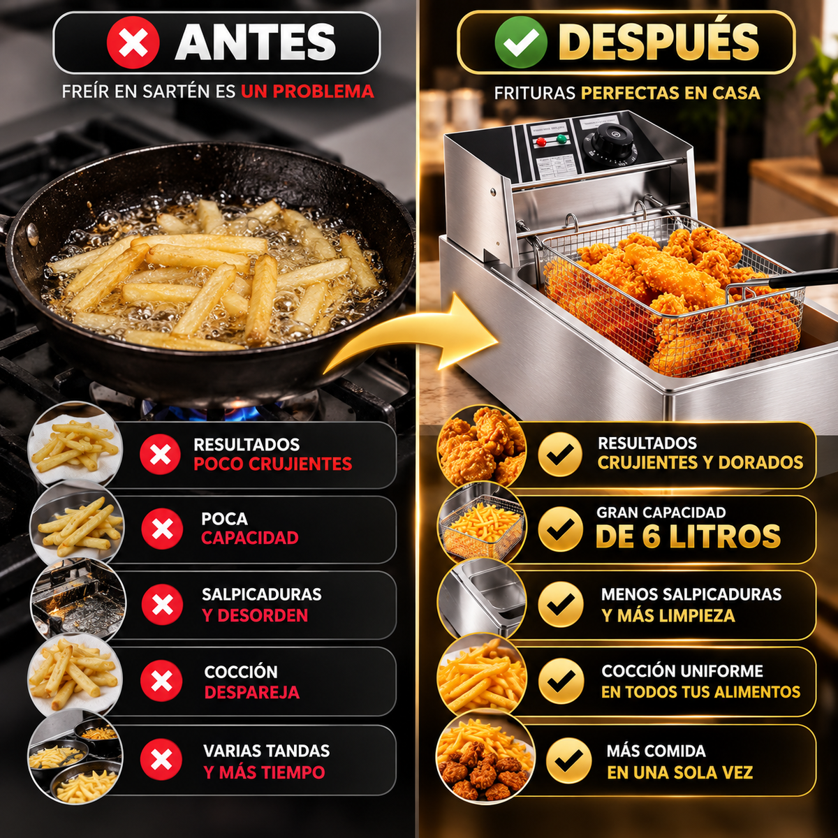 FryMax 6L™ | Cocina Crujiente y Profesional en Casa