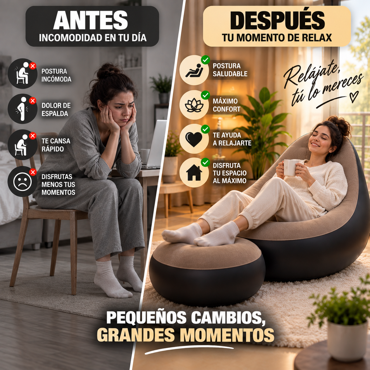 RELAXCLOUD™ | Sillón Inflable Premium