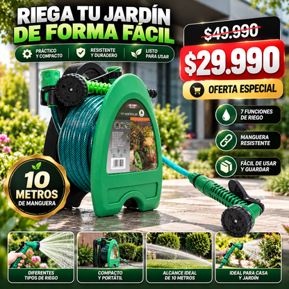AquaGarden Pro™ | Manguera Retráctil 10M Premium
