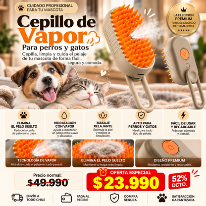 PETLUX™ | Cepillo de Vapor Para Tú Mascota