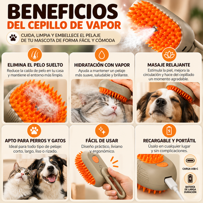 PETLUX™ | Cepillo de Vapor Para Tú Mascota